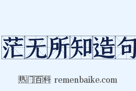 茫无所知造句是什么意思的图片